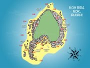 Koh Bida Nok Dive Site Map